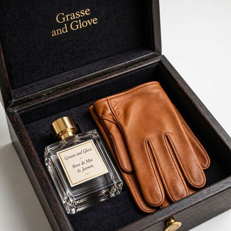 The coffret lined in black velvet
